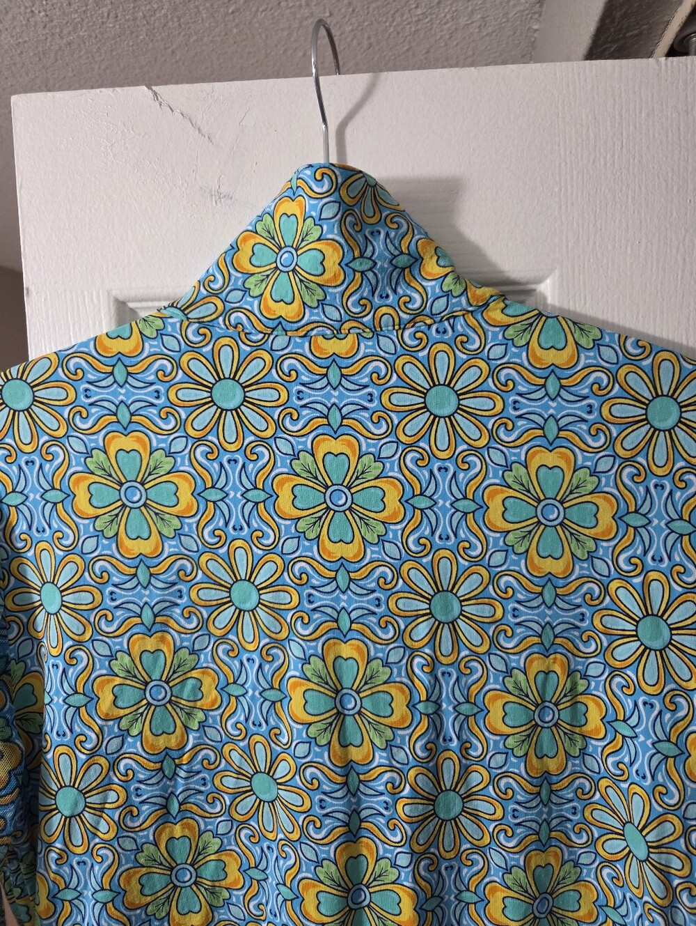 IBKul Women's Turquoise Floral Performance Shirt 3/4 Zip Upf 50+ Sz M - Picture 6 of 6